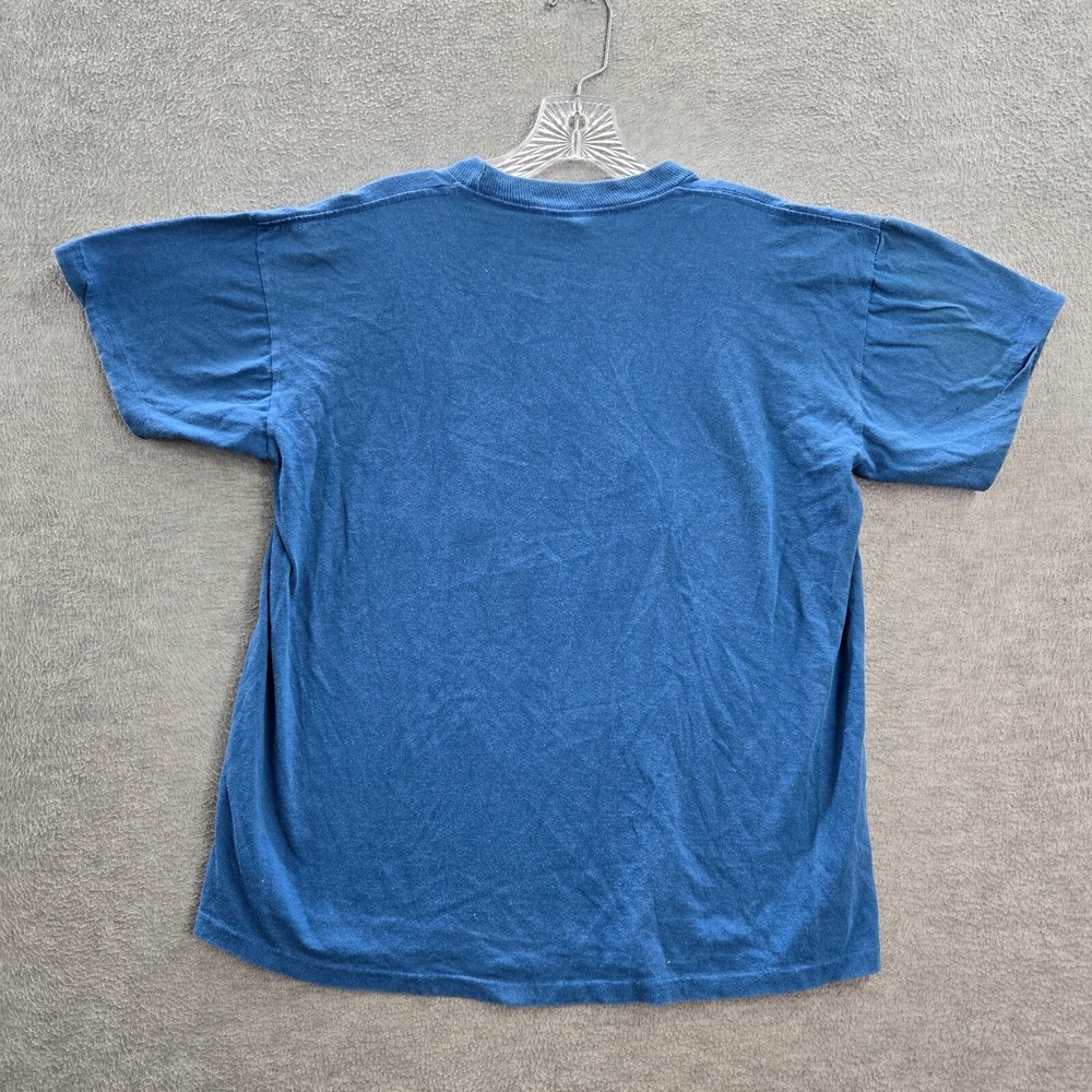VINTAGE Oregon Men Shirt L Blue Sailboat Graphic Single Stitch 80s USA READ - Picture 11 of 14